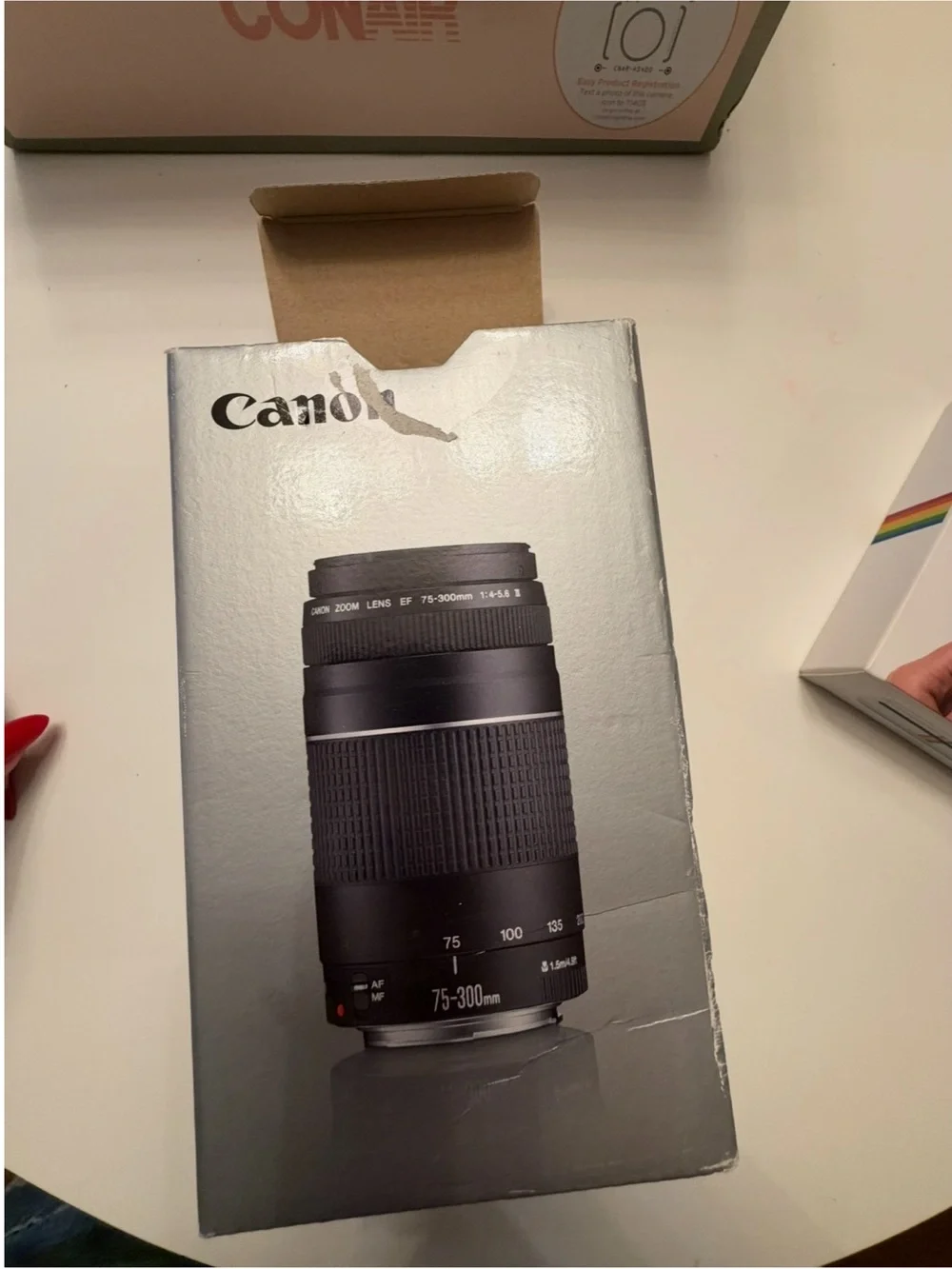 Canon Black 75-300mm Telephoto Zoom Lens (Boxed Image)